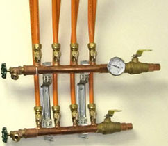 how to install radiant floor heating manifolds connect pex tubing to pre fab pump module